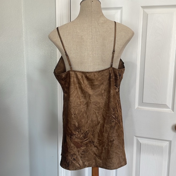 Y2K Xhilaration slip dress lace sequins beads embellished brown Adjustable XL - Picture 4 of 13